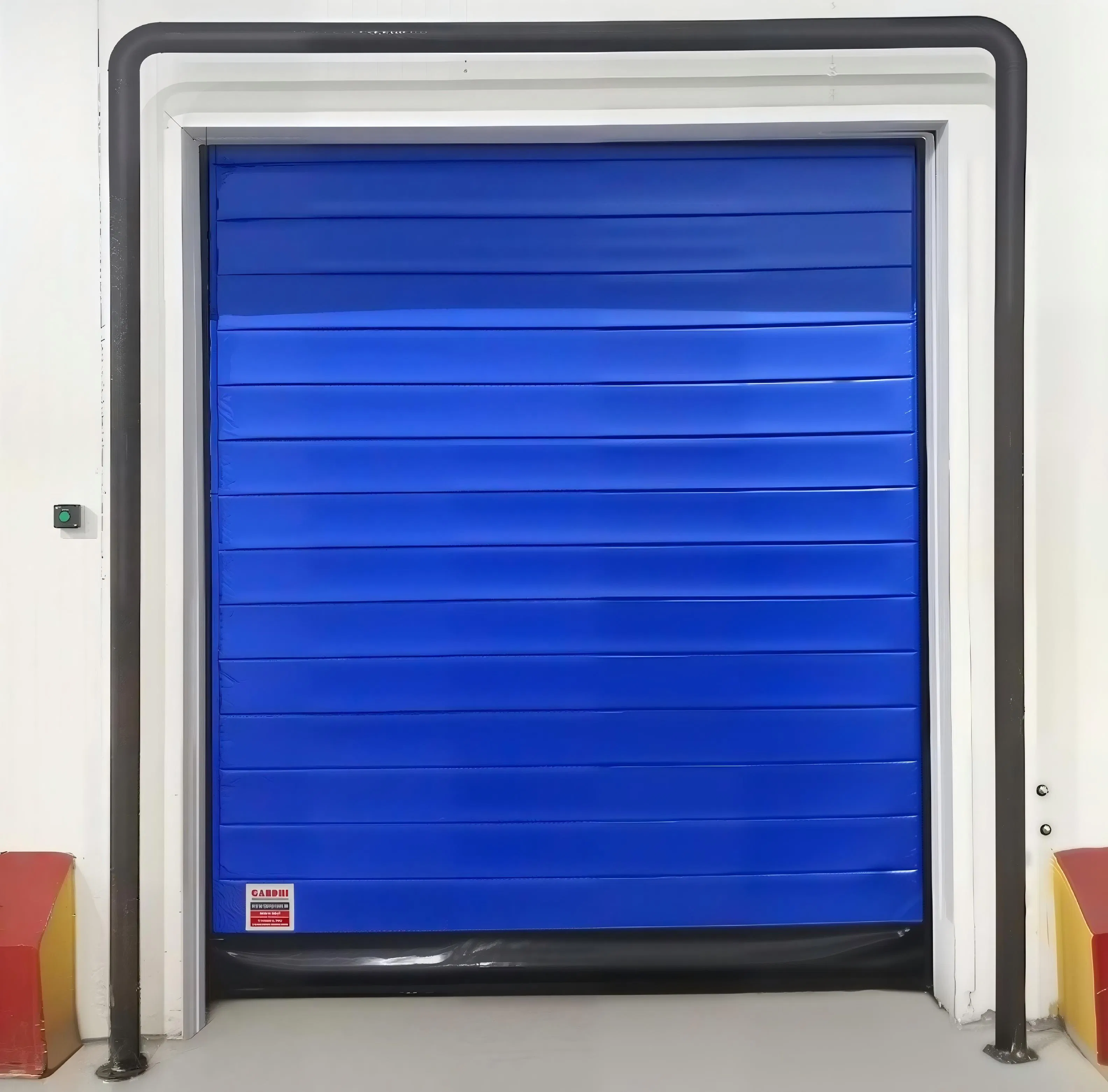 Cold-Storage Rapid PVC Fabric Cooler Room Roll up Refrigeration Room Zipper Rolling up Freezer Door for Cold Logistic Center
