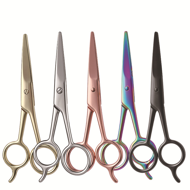 Colorful Coated with Glitter Stainless Steel Eyebrow Facial Eyebrow Eyelash Hair Beauty Scissors