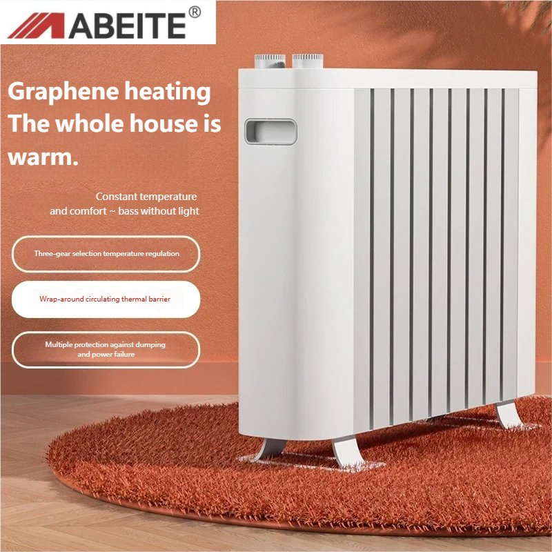 Abeite Graphene Electric Heater, Household Warm Air Blower, Electric Heater, Large-Area Heater, Rapid Heating, Whole-House Heating Stove
