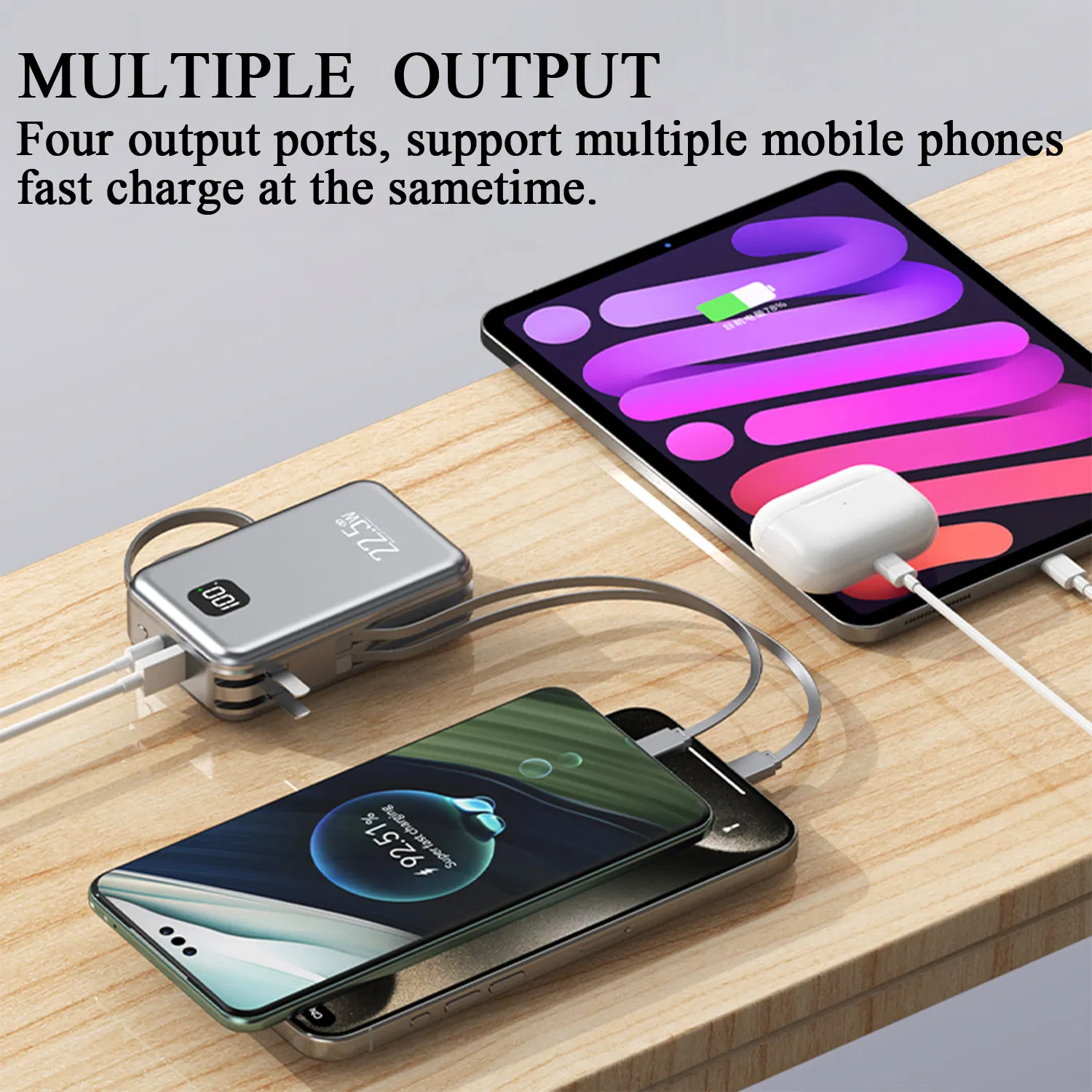 High Capacity Portable Power Bank with Smart LED Display
