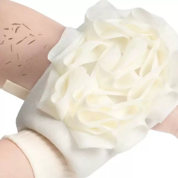Double Sided Bath Glove Exfoliating Scrubber Brush Back Body Sponge Friction Bath Glove