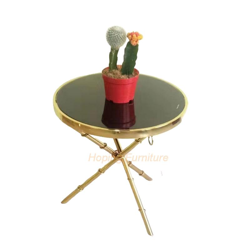 Wholesale Luxury Cheap Gold Throne Sofa Chair Side Table Simple Table