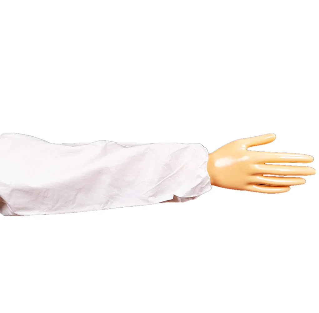 Free Sample Disposable Use Oil-Proof Waterproof Microporous Film Oversleeves for Kitchen/Factory/House Use MP Armsleeves