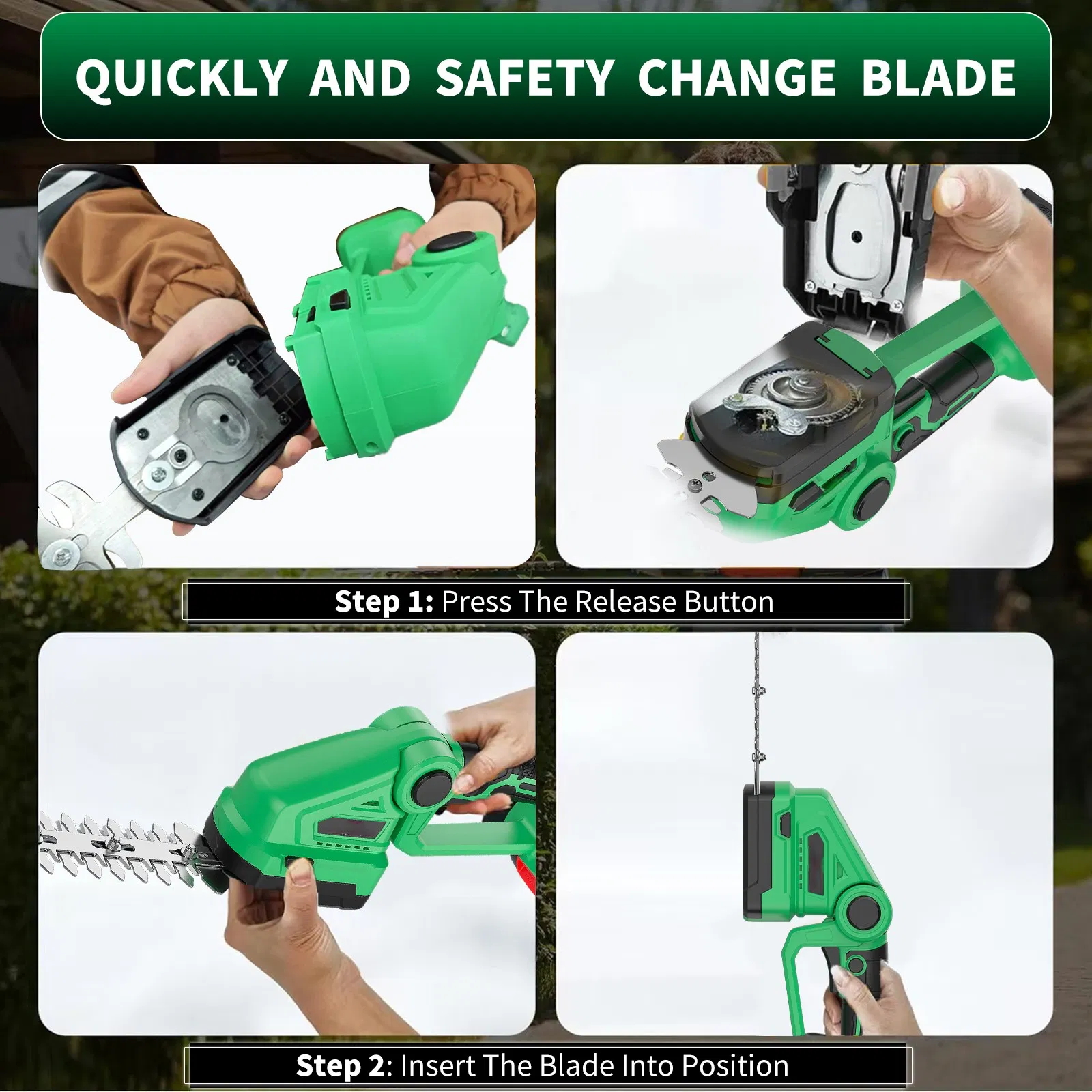 20V Cordless Hedge Trimemer, 2 in 1 Cutting Mode, Power Tools for Garden, Support OEM/ODM
