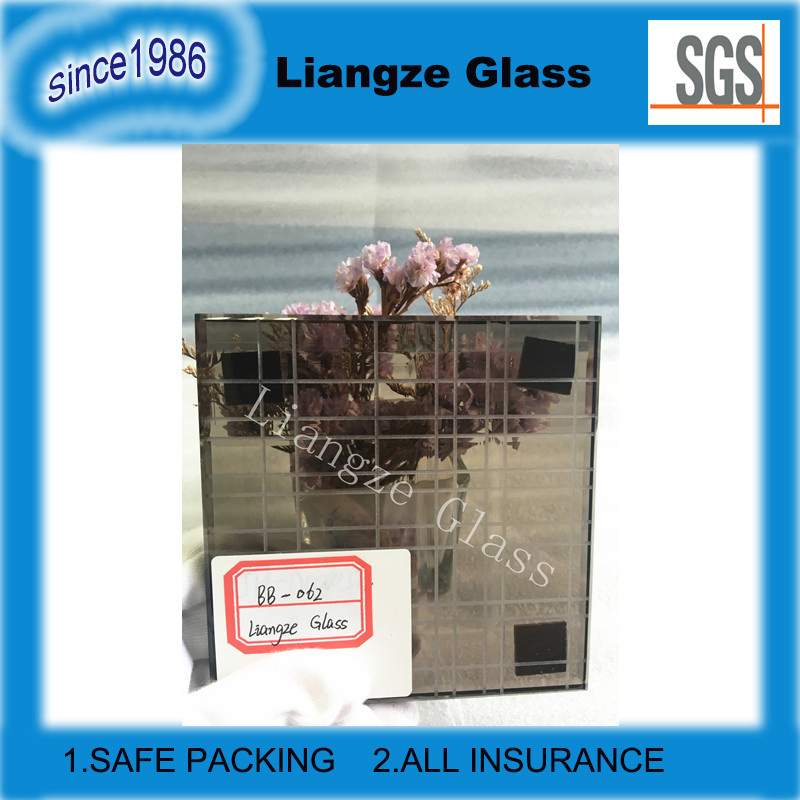 Modern Bronze Color Decoration Laminated Wire Glass for Hotel/Bedroom