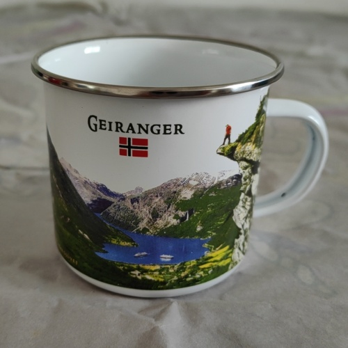 High-Quality Printed Stainless Steel Edge-Coated Enamel Cup