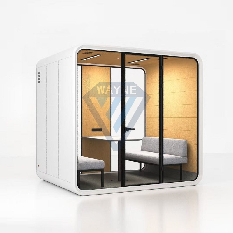 White Color DIY Easy Assemble Portable Acoustic Soundproof Office Booth
