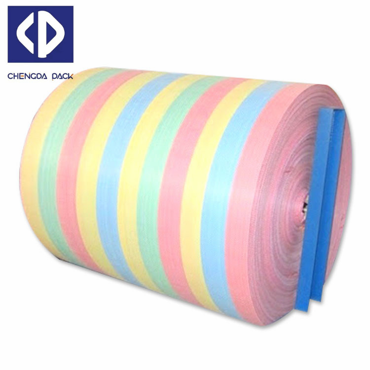 Reusable PP Cylinder Waterproof Fabric Roll Woven Polypropylene Laminated Fabric Roll for PP Woven Bag FIBC Big Bag Packing