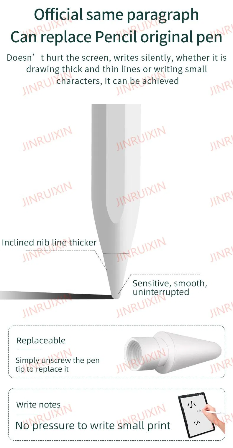 Factory Direct Sales Soft Stylus Pen for a Pple Pencil 2ND Tablet Pencil for Pad PRO Universal Stylus Touch Screen Pen Palm Rejection Tilt Pen for Pad Air