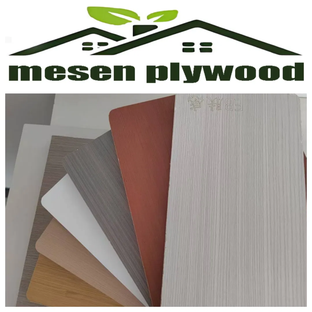 China Wholesale 15mm*1220*2440 Melamine Laminated Plywood Poplar Core, E1 Glue Melamine Board