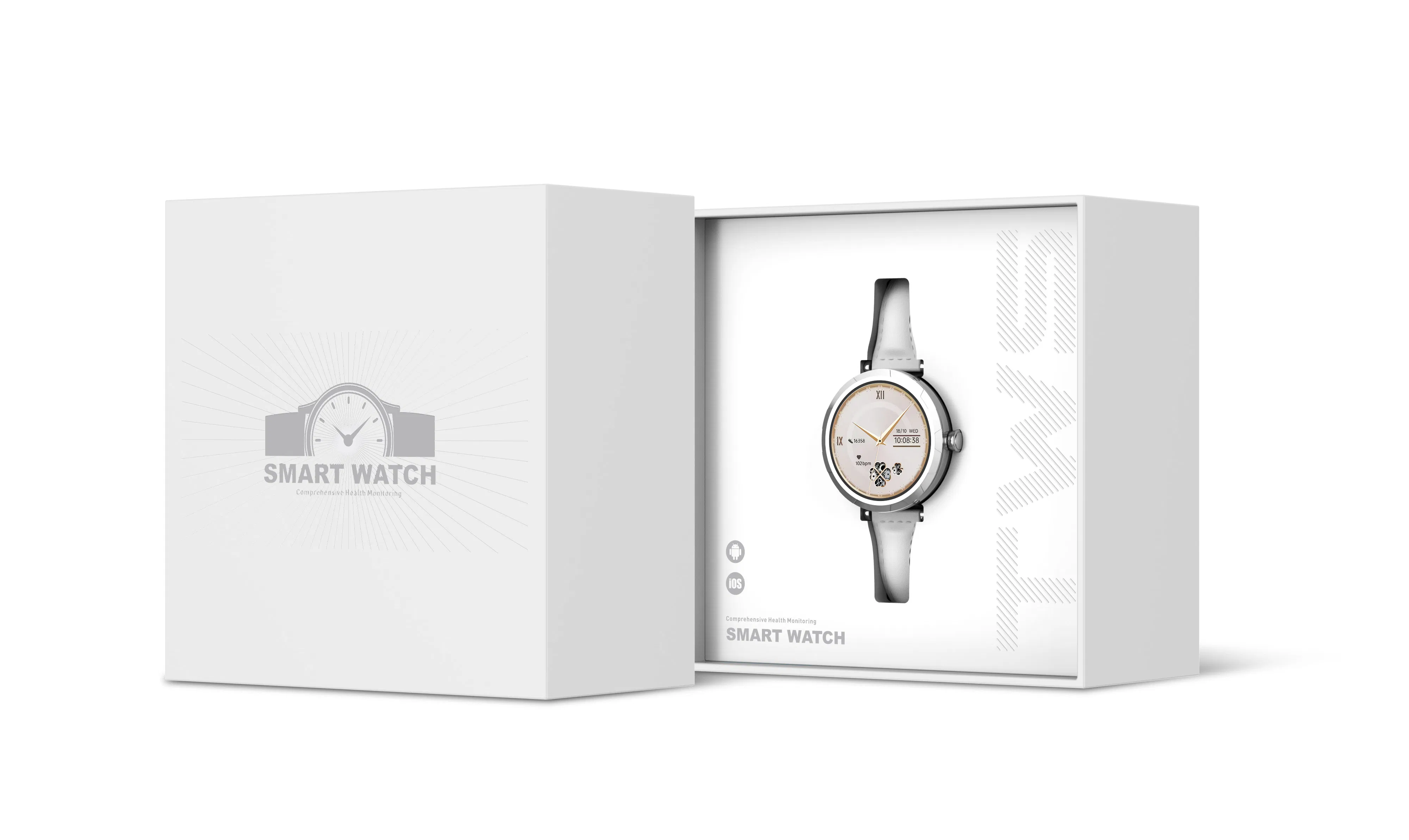 Fashionable Ldnio Sw02 Smart Watch with 19 Inch Amoled Screen Gift Wrist Fashion Digital Smart Watch