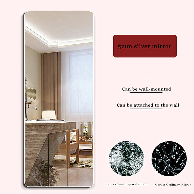 Wall-Mounted Paste Wall-Mounted Self-Adhesive Household Bedroom Fitting Mirror 0006