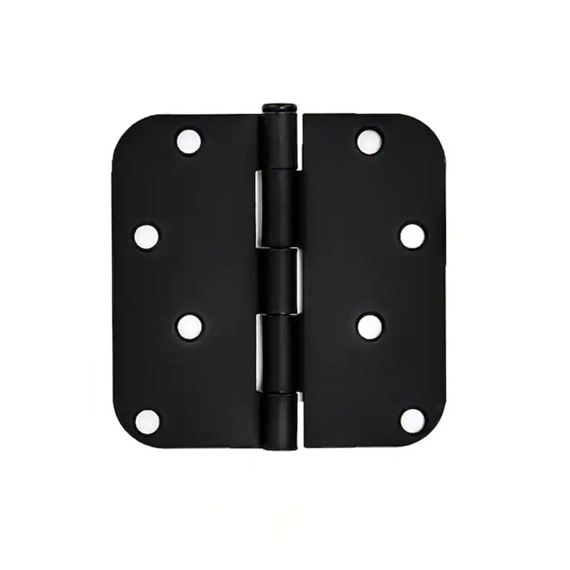 Wholesale Standard Weight 4-in Black 5/8-in Radius Mortise Residential Door Hinge