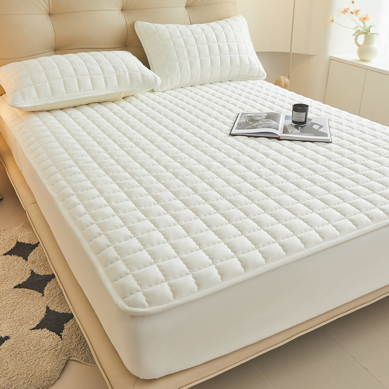 Joy Home Fashion Non-Slip One-Piece Waterproof Padded Fixed Mattress Protector Bed Sheet Fitted Shee