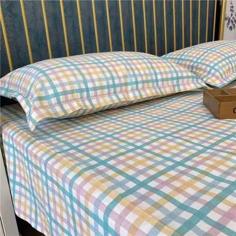Soft Comfortable Breathable Easy-Care Polyester Bed Sheet Colorful Bed Sheet for Bedroom