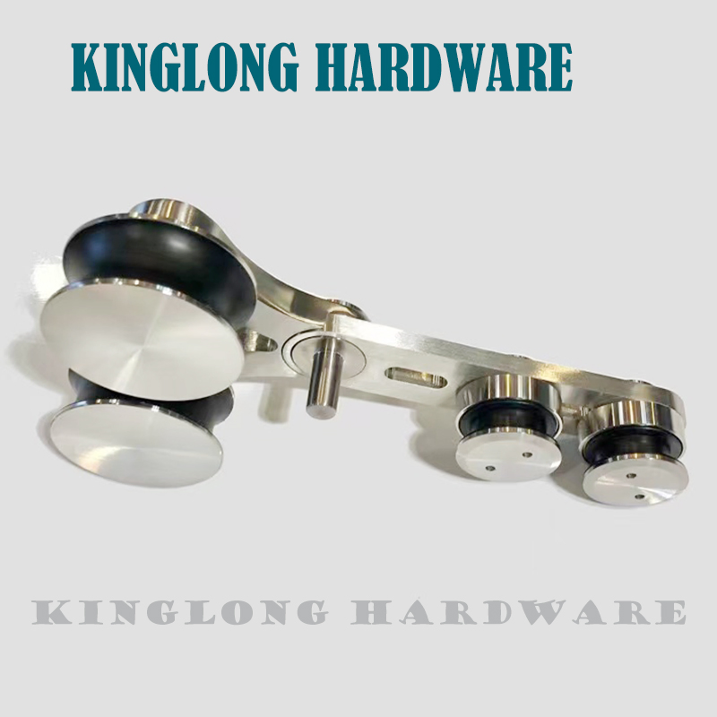 Stainless Steel Heavy Frameless Glass Door Hardware Fitting Office Meeting Room Sliding Door