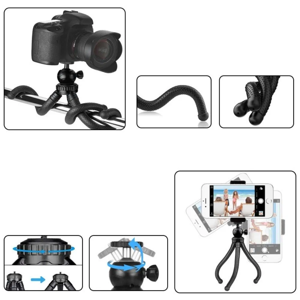 Flexible Tripod with 360degree Rotating Ball Head and Smartphone Holder Wyz19655