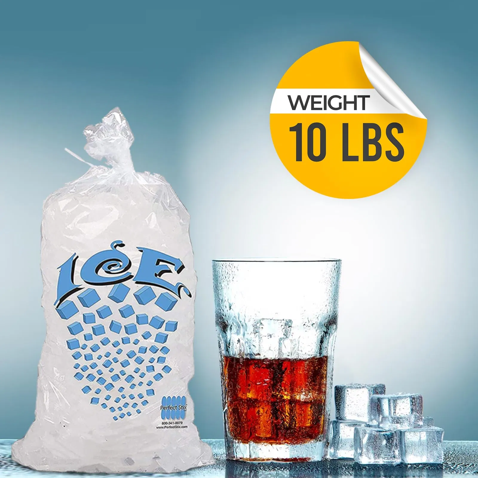 Wholesale Portable Ice Bag Twist Tie Enclosure Ice Cube Bag