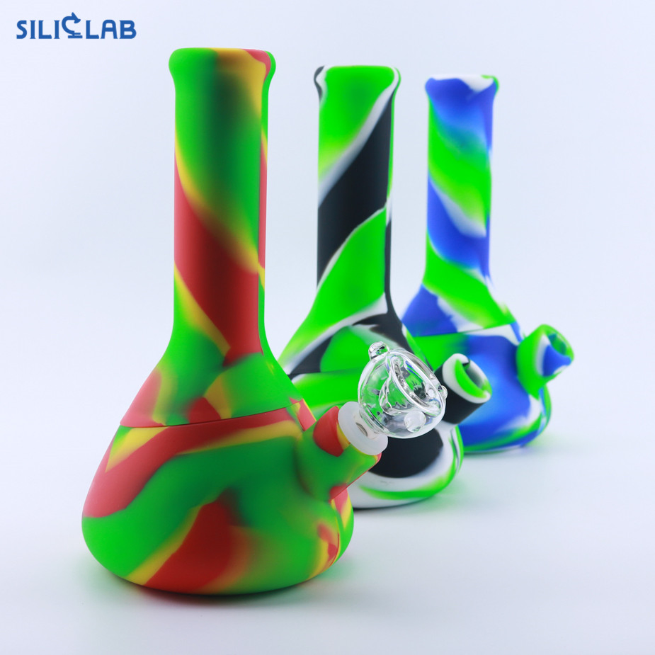 8.5' Height Beaker Base Silicone Smoking Tobacco Water Pipe