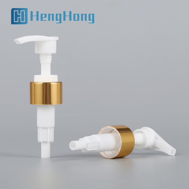 24 28/410 Shiny Gold Aluminum Metal Dispenser Lotion Pump Press Pump for Plastic Bottles