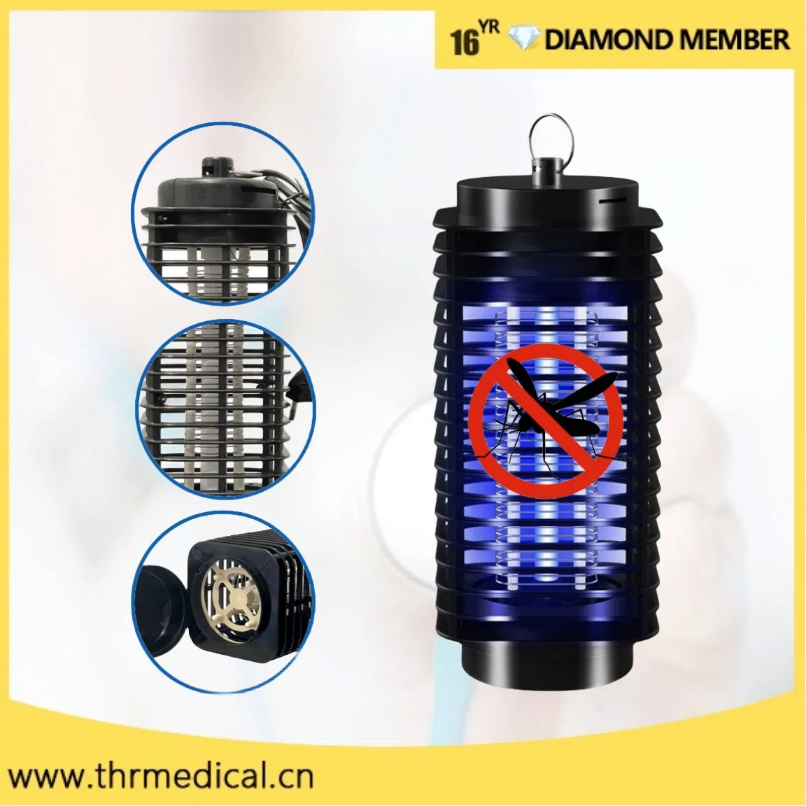 Electrical Pesticidal Utensil LED Light Mosquito Killer Lamp Mosquito Repeller