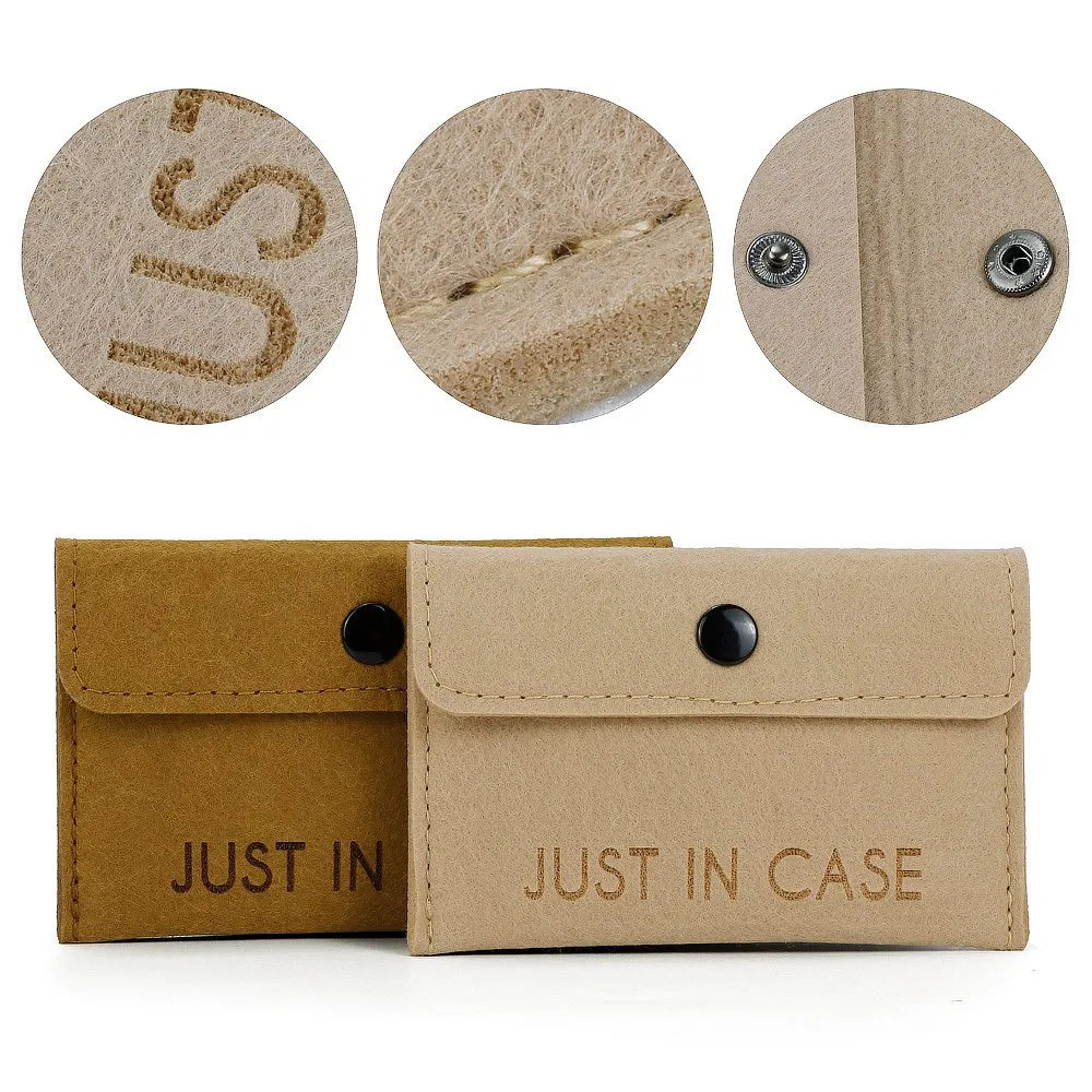 Custom Mini Business Card Coin Purse Key Card Holder Felt Purse Wallet Bag