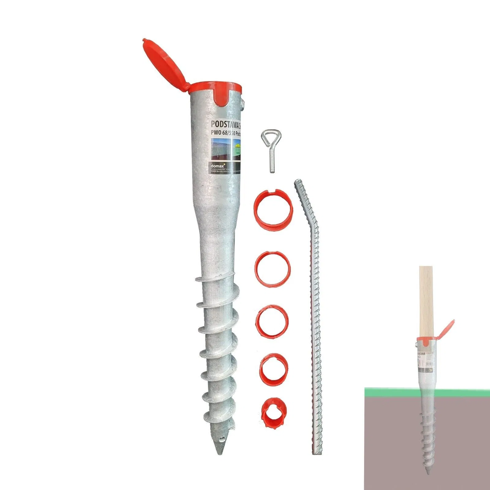Solar Foundation Mounts Anchor Ground Screw Galvanized Steel Earth Tubular Leads and Extension