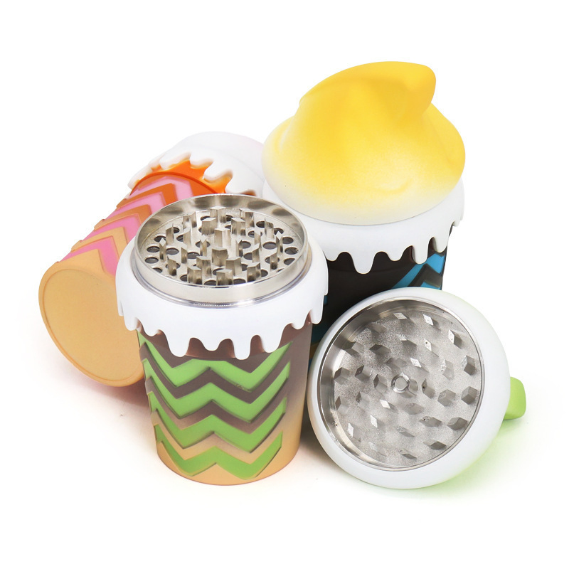 Colorful Ice Cream Cone Shapes Zinc Alloy Herb Grinder