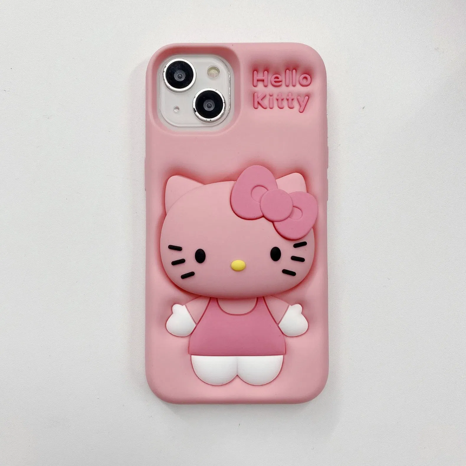 Силиконовый держатель 3D Кот для iPhone 16 13 11 Pro Max