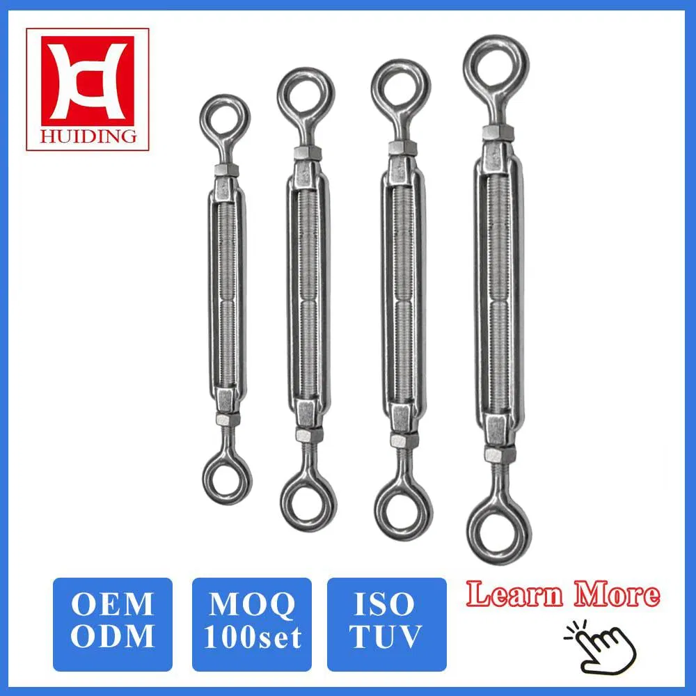Wire Rope Eye Hook Drop Forged Galvanized Steel Double Eye Turnbuckle