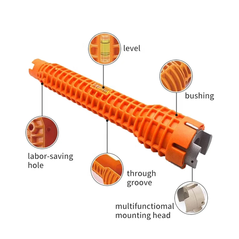 8 in 1 Multi-Function Aucet and Sink Installer Tool Basin Faucet Wrench Easy to Use for Kitchen Bathroom Water Pipe