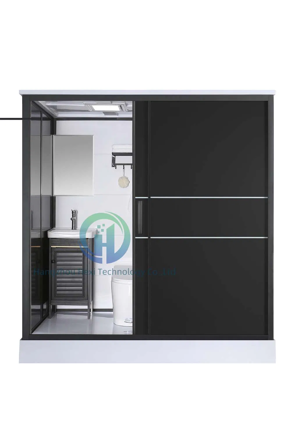 Modern One Bedroom Portable Shower Unit and Prefab with Glass Door