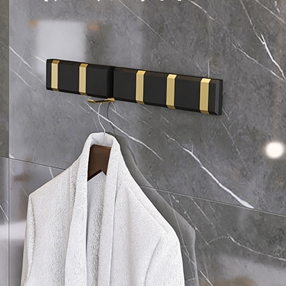 Black Nordic Wall Metal Living Room Bathroom Wardrobe Towel Coat Clothes Hidden Towel Hook