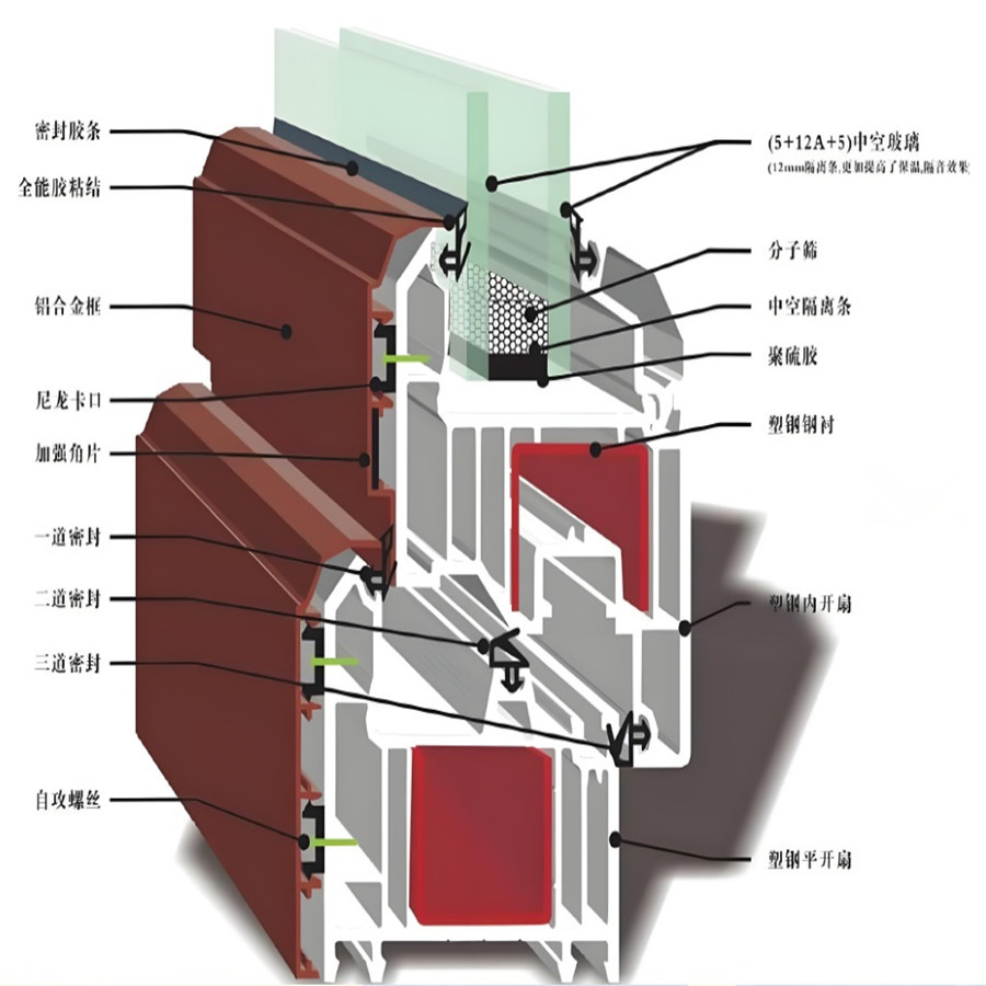 Elegant White UPVC Casement Door with Double Glass Window