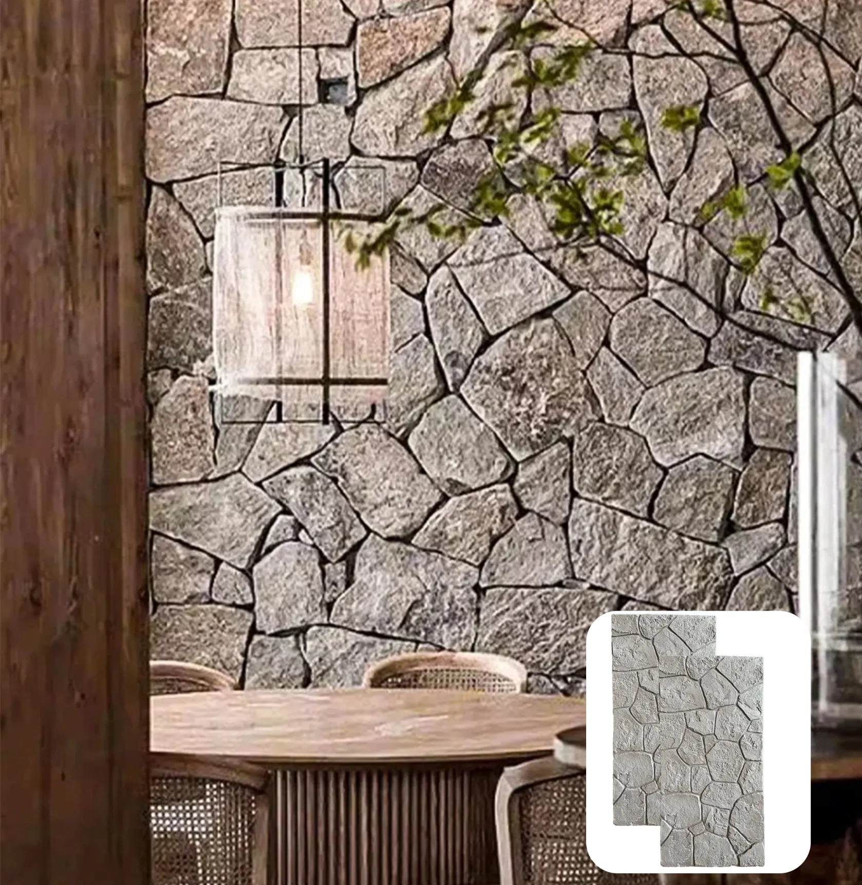 Home Decoration 1200*600mm Factory Price Late Size PU Stone Wall Panels 3D Decoration PU Stone