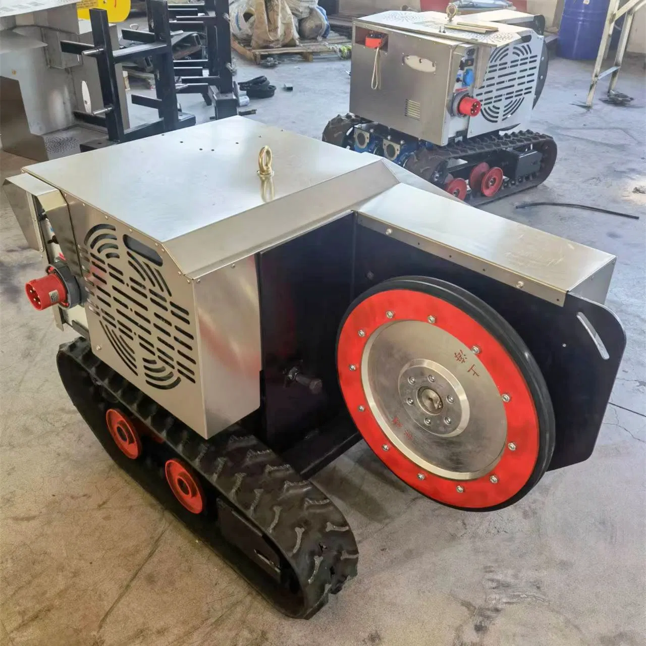 Rubber Track Auto Walking Diamond Electric Motor Wire Rope Saw Cutter Machine