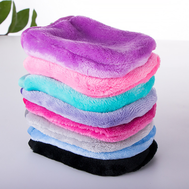 Customized Microfiber Facial Wash Cleansing Bamboo Makeup Remover Gloves Mitt Private Label Makeup Remover Towel Pads