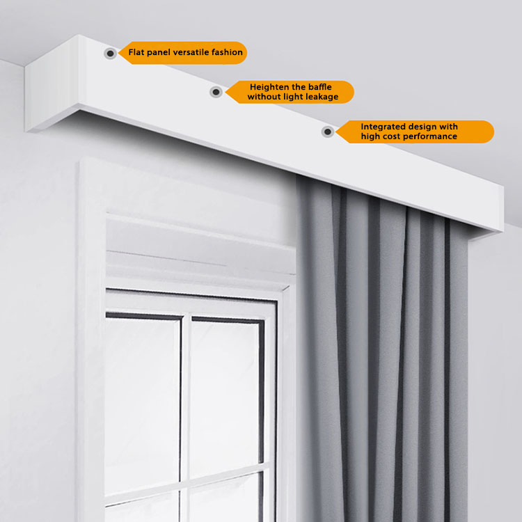 Wall Mount Aluminium Double Curtain Rails Curtain Box