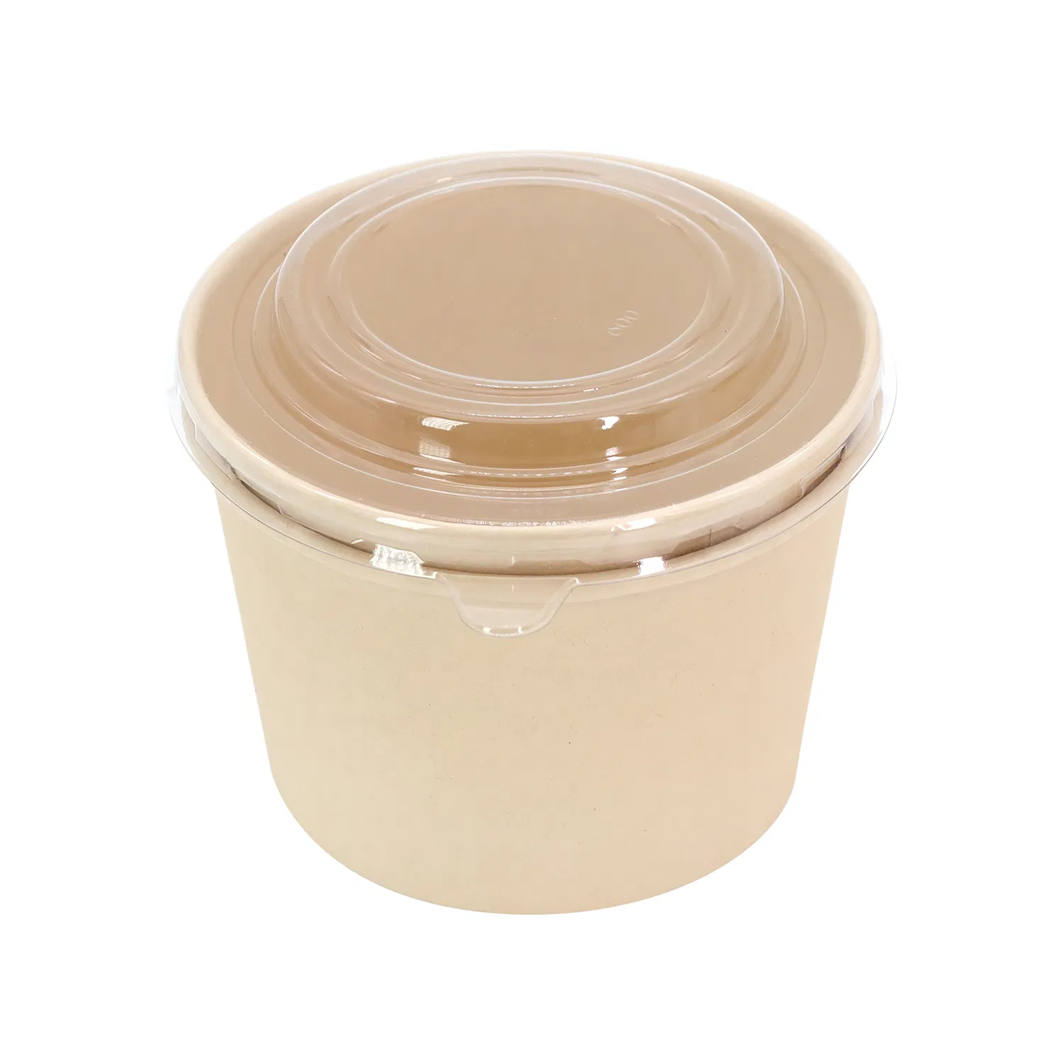 Biodegradable Salad Bowl Coated with Lid Eco Friendly 46 Oz Disposable Square Kraft Paper Bowl Round Food Container