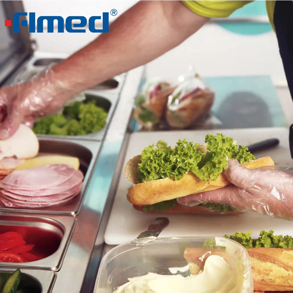 Medical Protective Disposable Waterproof Plastic PE Gloves for Hand Protection