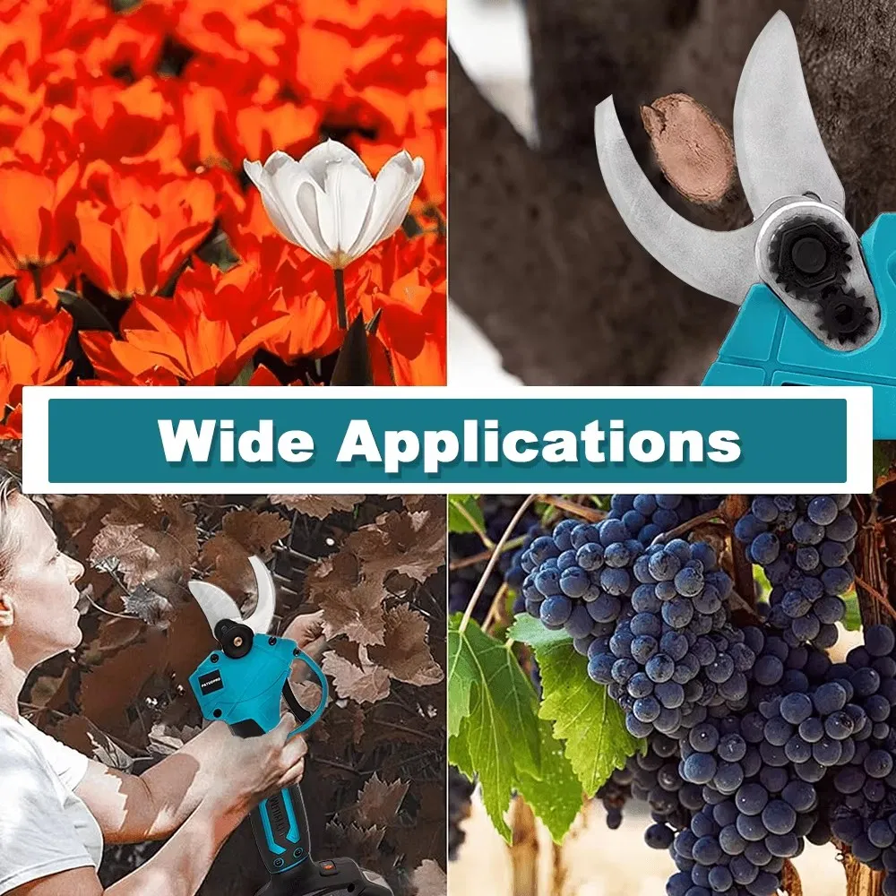 30mm Cordless Brushless Electric Pruning Shears Fruit Tree Bonsai Pruner Branches Cutter Power Tools for 18V Battery