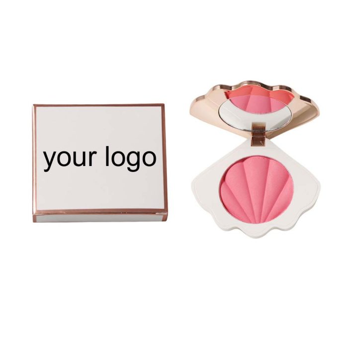 Private Label Makeup Brand Face Pressed Powder Face Blusher Matte Shimmer Blush Palette