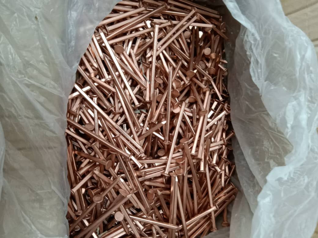 Factory Outlet 12gauge/10gauge/8gauge/6gauge Red Copper Nails for Boat Building