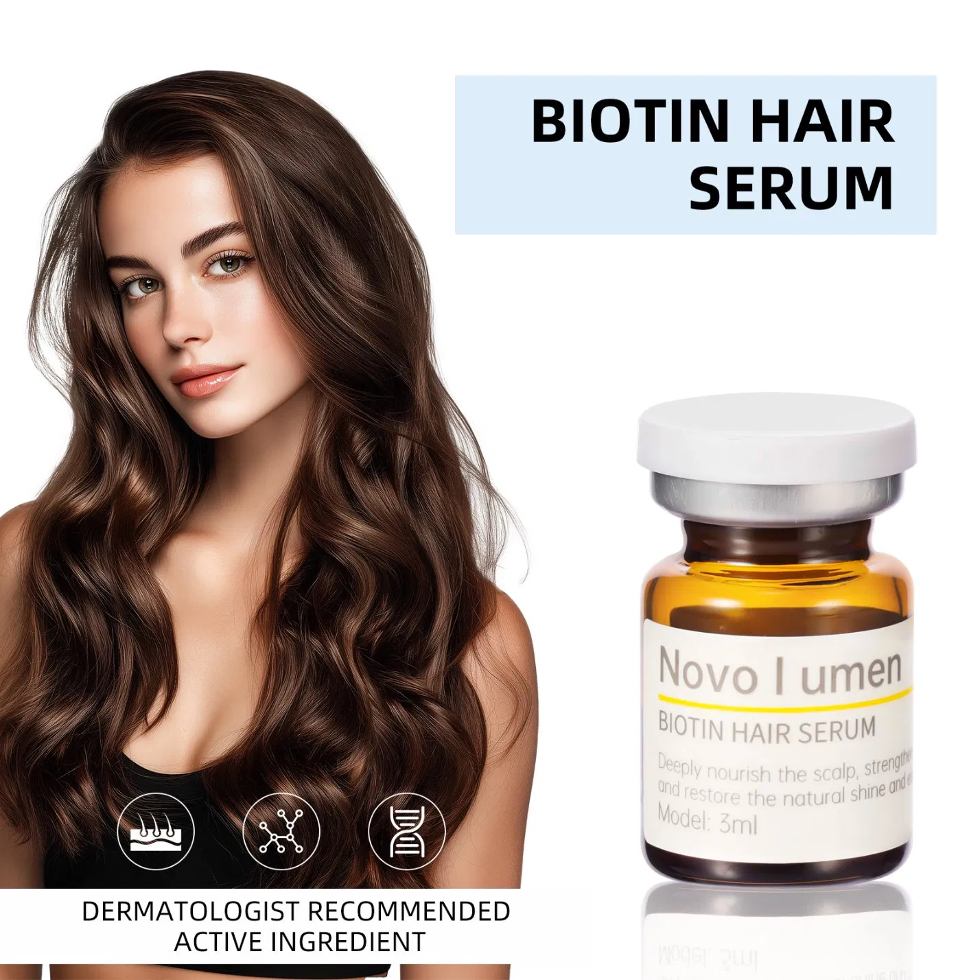 Wholesale Hair Growth Serum Organic Anti Hair Loss Treatment for Thicker Hair