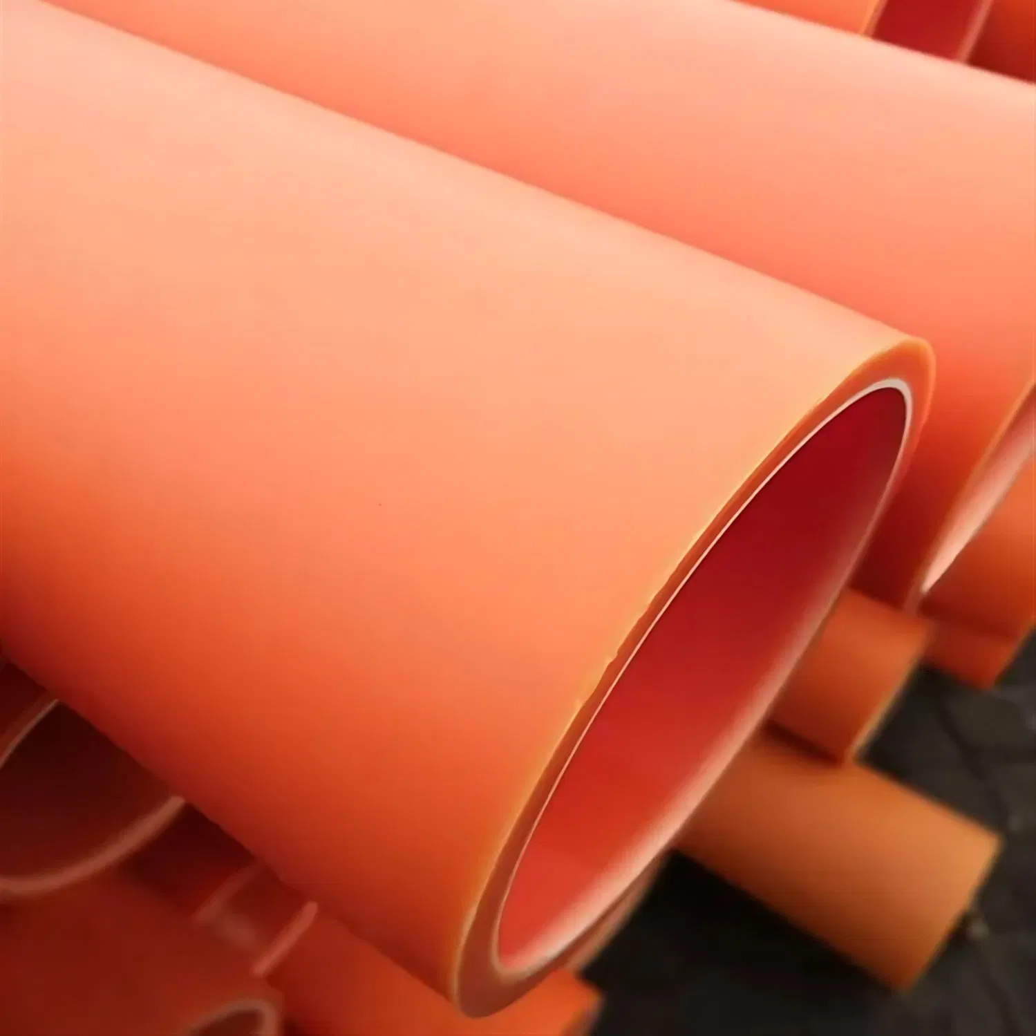 Custom Lengths 2-12m Non-Toxic Orange Mpp Cable Protection Pipe Plastic Tubes with Anti-UV Coating