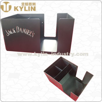 Promotional Durable Metal Bar Caddy KTV Bar Organizer with Six Conpartments