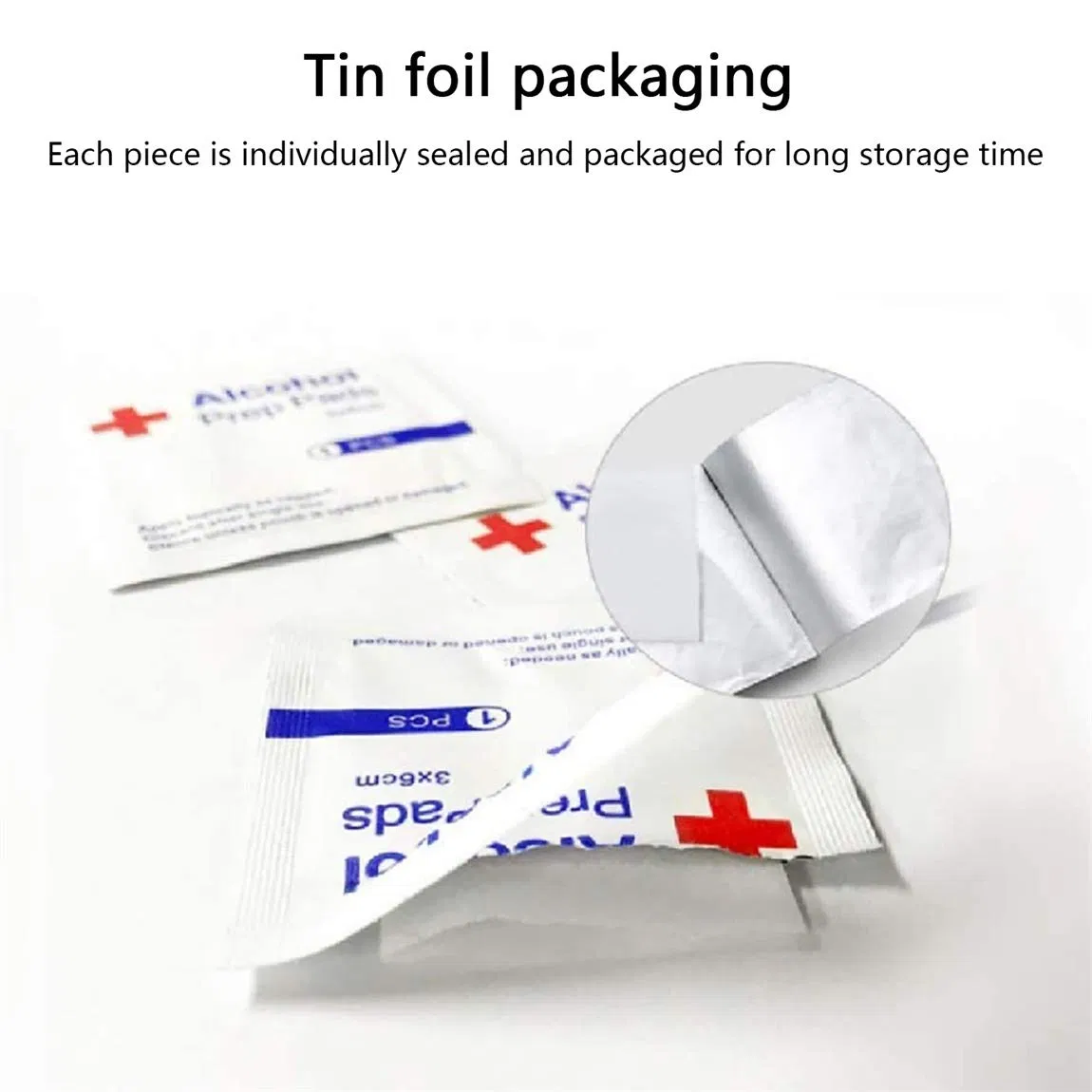 75% Alcohol Hand Sanitize Prep Single Packed Cotton Wet Pads