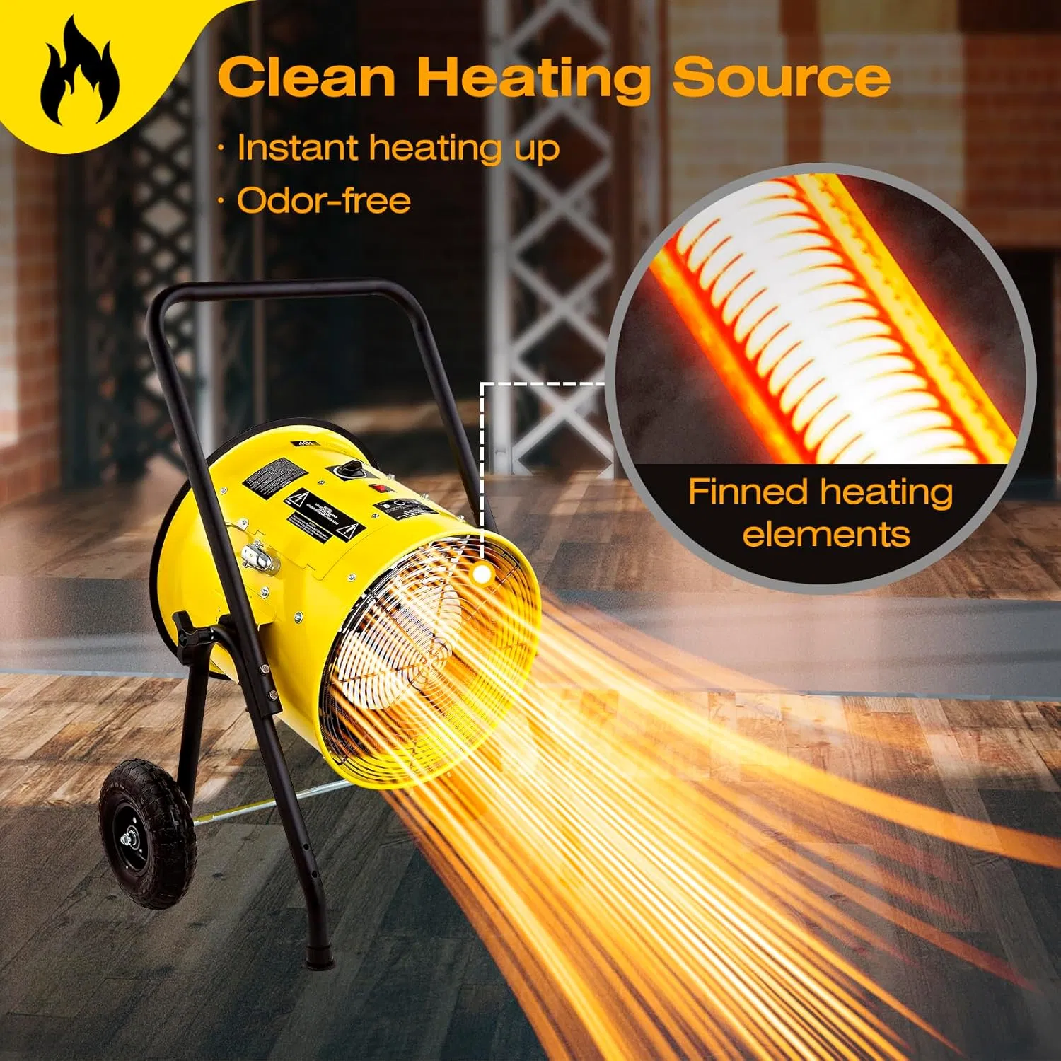 Industrial 30kw Portable Electric Heater for UK Factories, Garages, Construction Sites