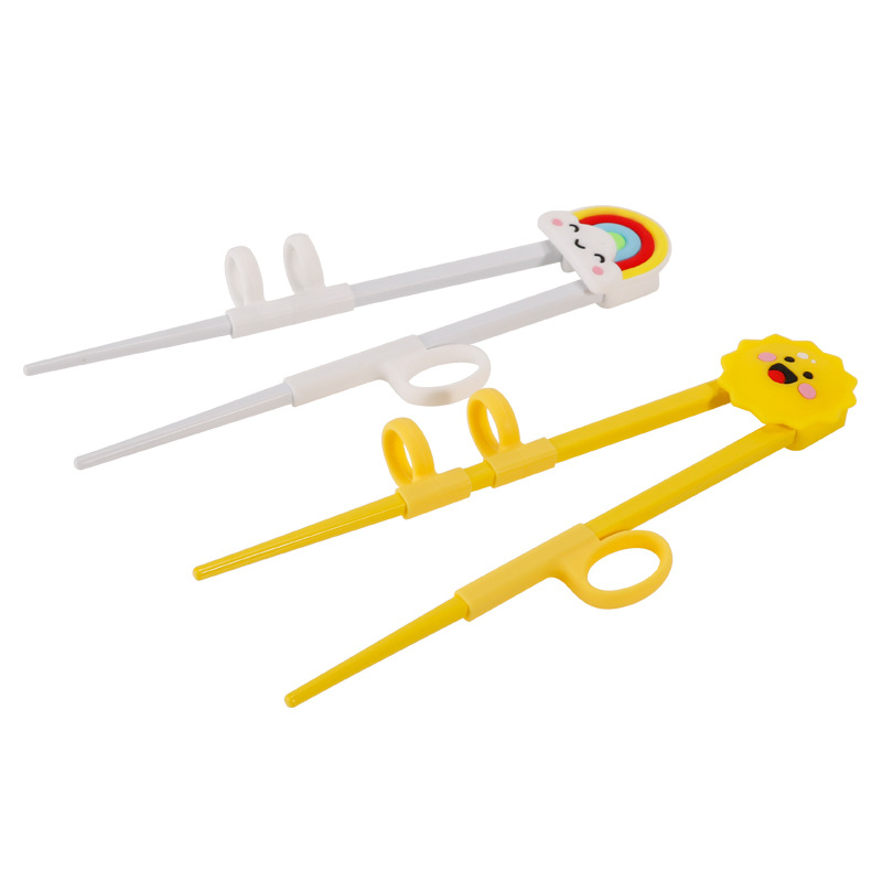 Wholesale OEM Cute Cartoon Baby Tableware Trainer Silicone Toy Chopsticks for Travel