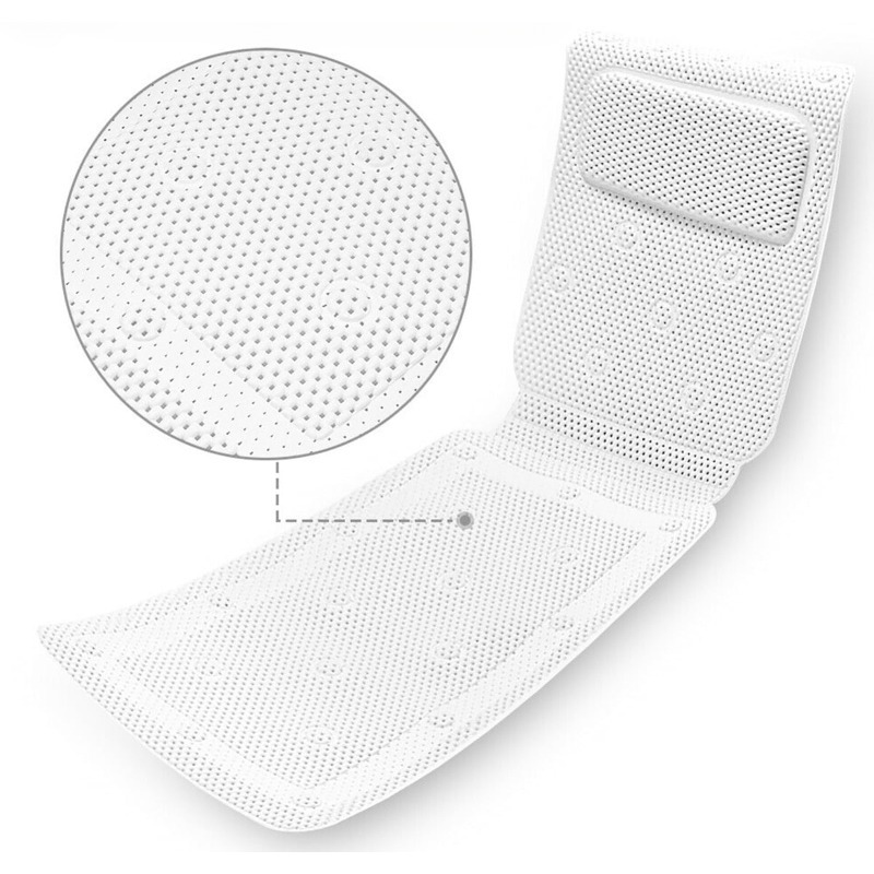 High-Quality Long Soft Full Body Bath Cushion Durable Anti-Slip Anti-Mold Bathtub Pillow